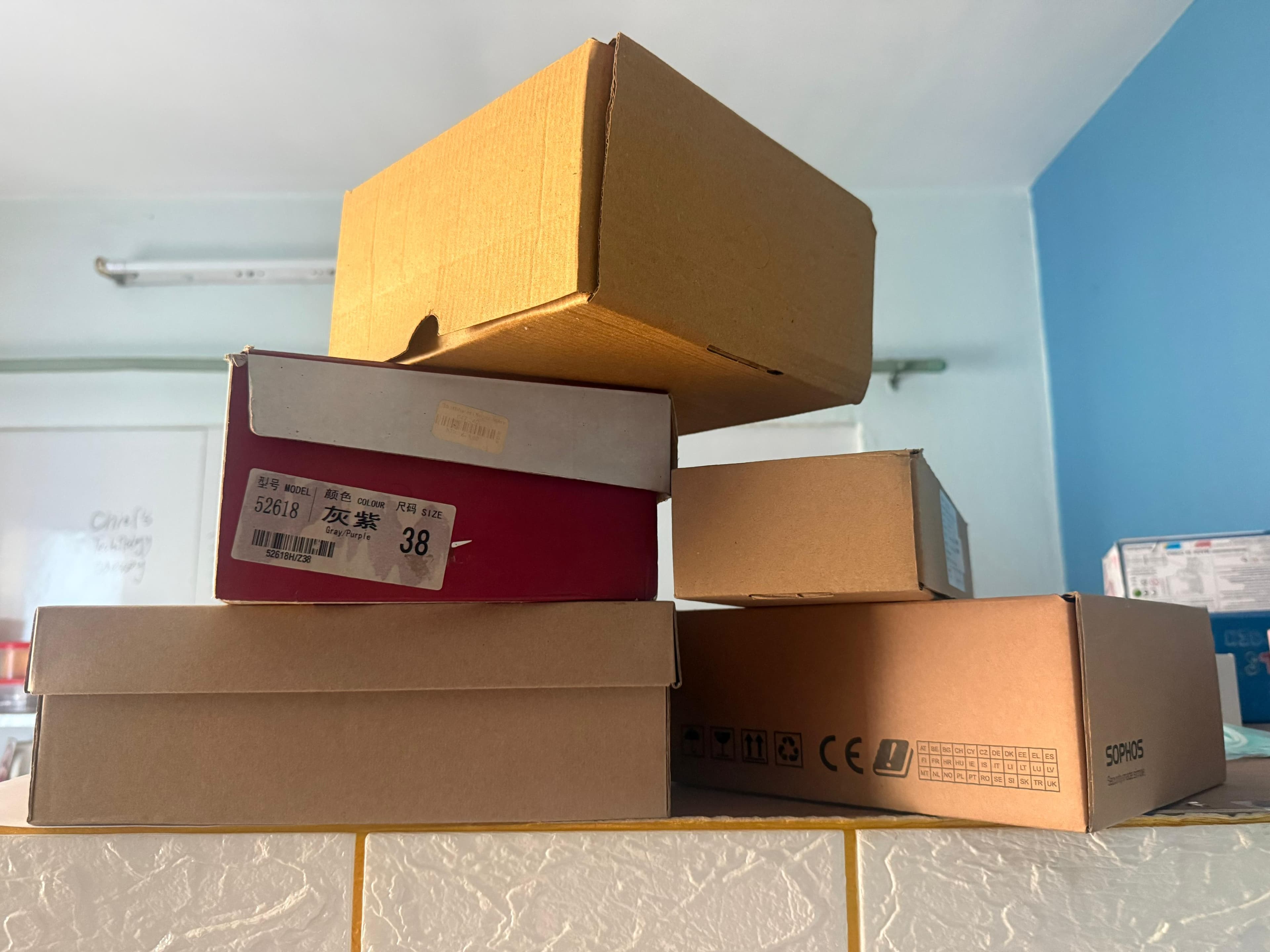 Collection of shoe boxes
